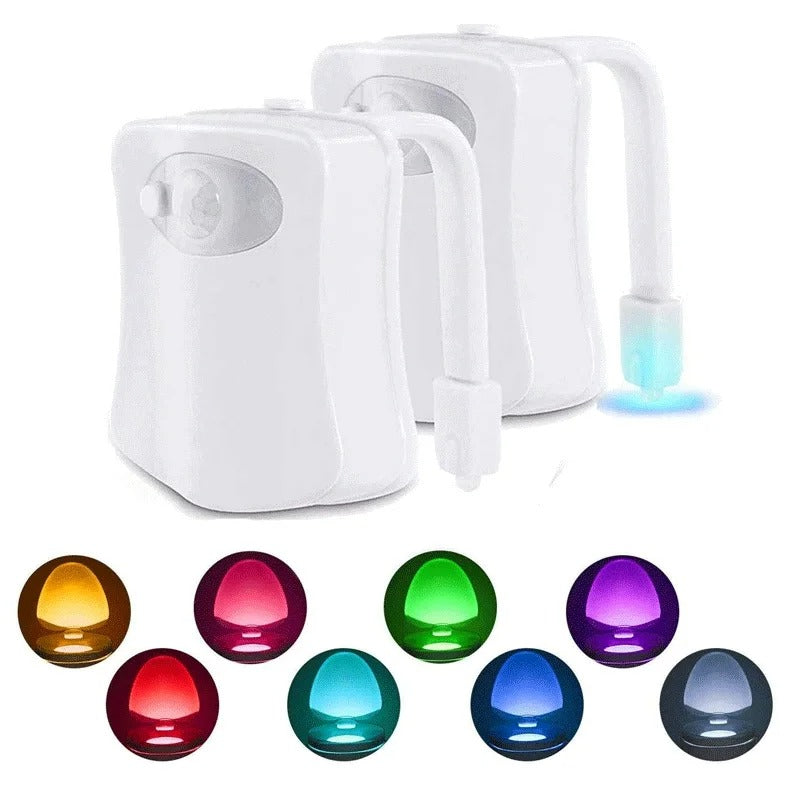 Motion Sensor Light Wireless LED Night Light RGB 8colors Lamp Toilet Bathroom Atmosphere Light Colorful Sensor LED Night Lights
