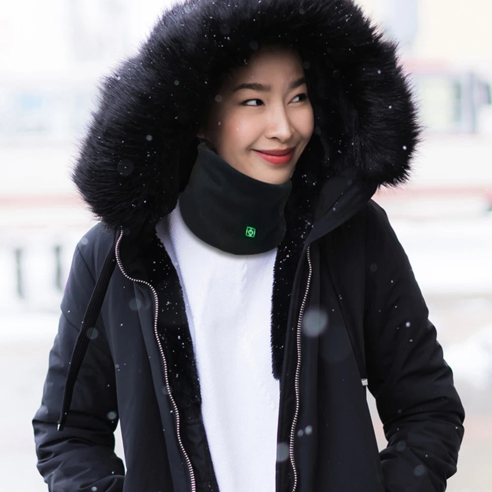 Unisex Electric Heating Scarf Windproof Heating Neck Cover Rechargeable 3 Speed Heating for Cycling Skiing Camping