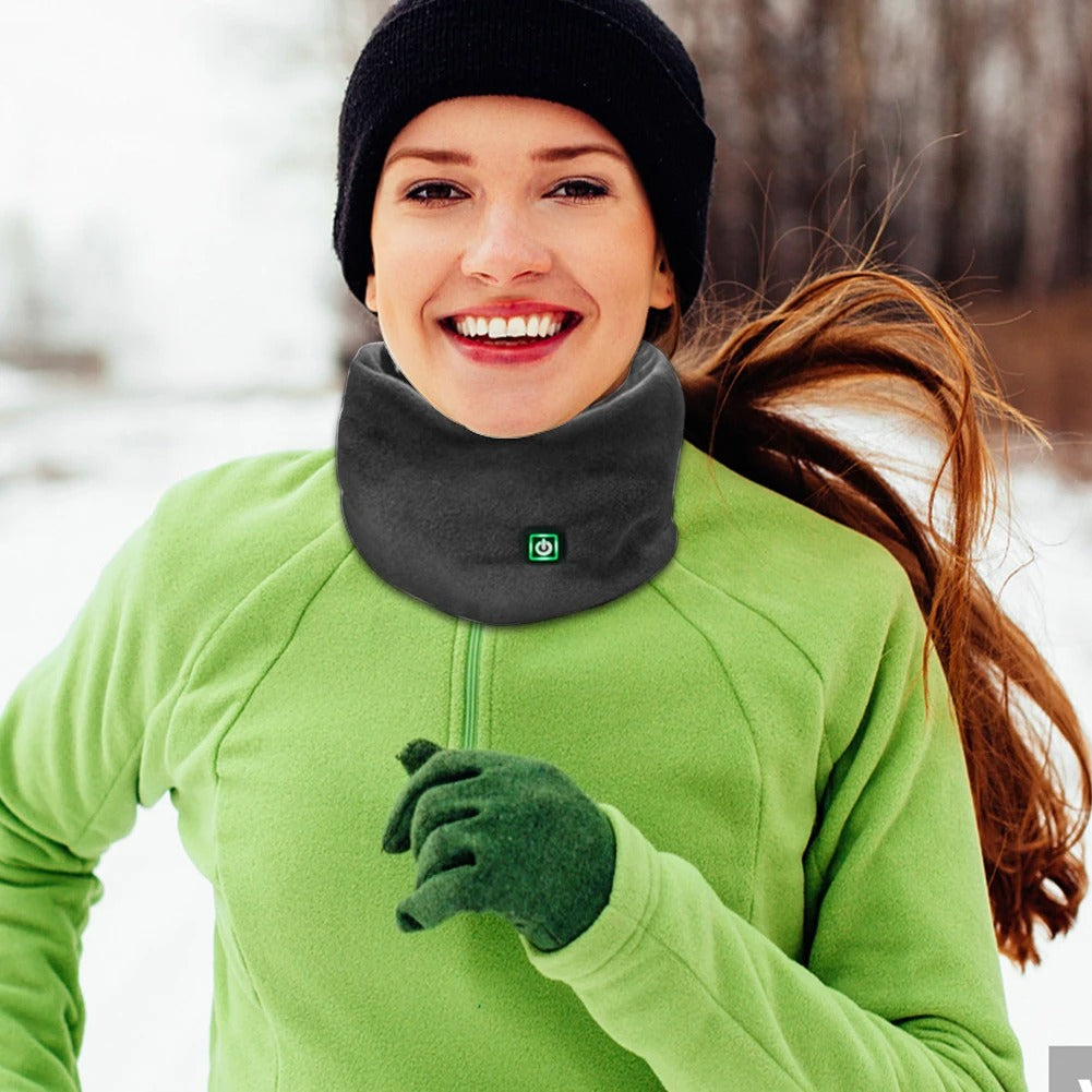 Unisex Electric Heating Scarf Windproof Heating Neck Cover Rechargeable 3 Speed Heating for Cycling Skiing Camping