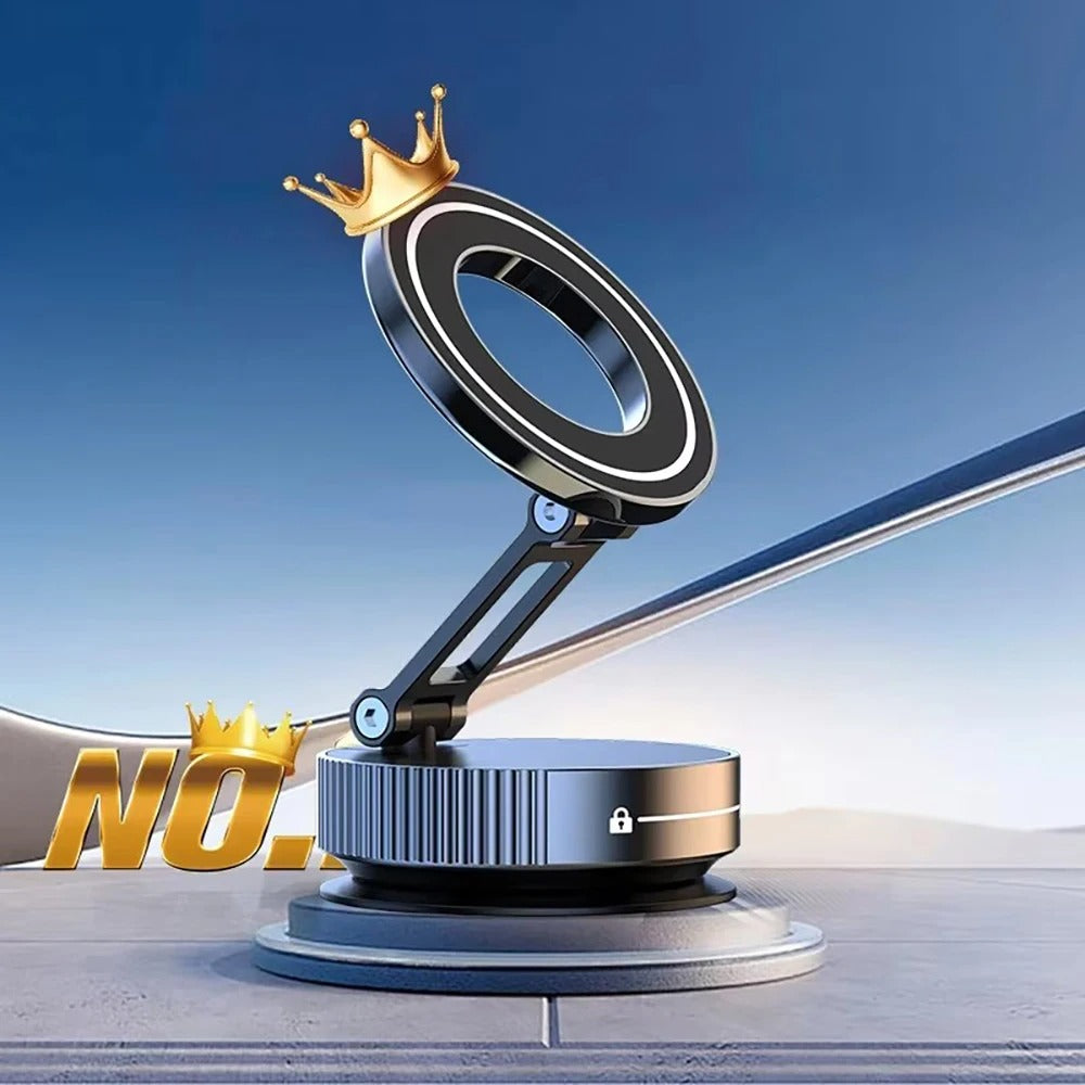 Car Mount Electric Vacuum Magnetic Holder Foldable Strong Suction Stand Cell Phone For iphone 12 13 14 15 16 17 Live Streaming